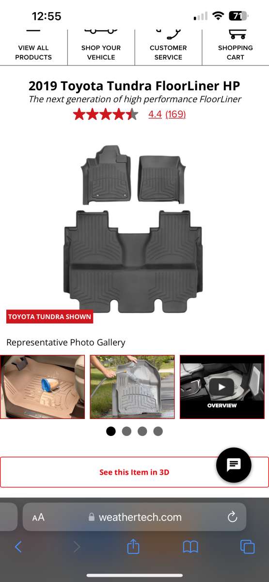 2019 Toyota Tundra TRD PRO Floor Liners