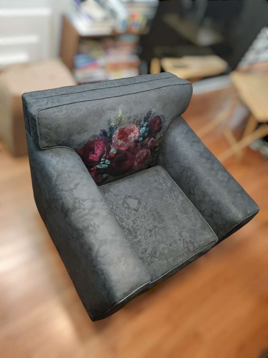 Charcoal Gray Accent Chair