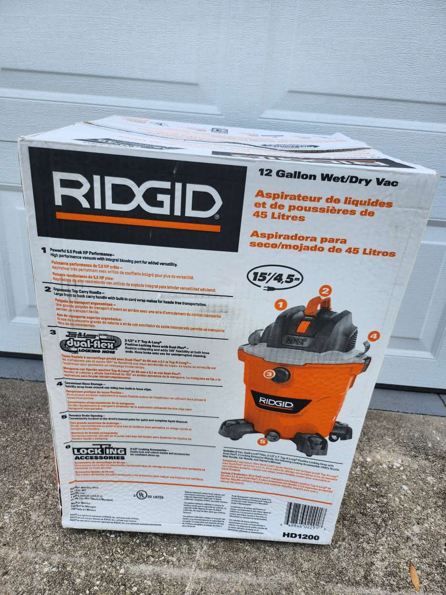 Ridgid 12 Gallon NXT Wet Dry Vac