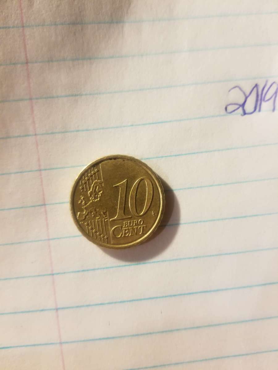 2019 EURO 10 CENT  GOLD COIN