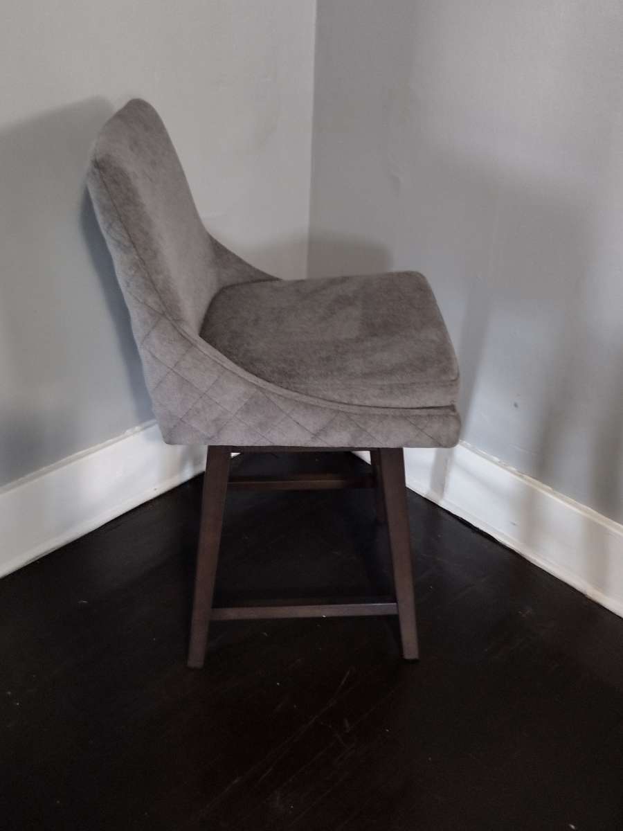 Lissa Fog Fabric Swivel Counter Stool Set