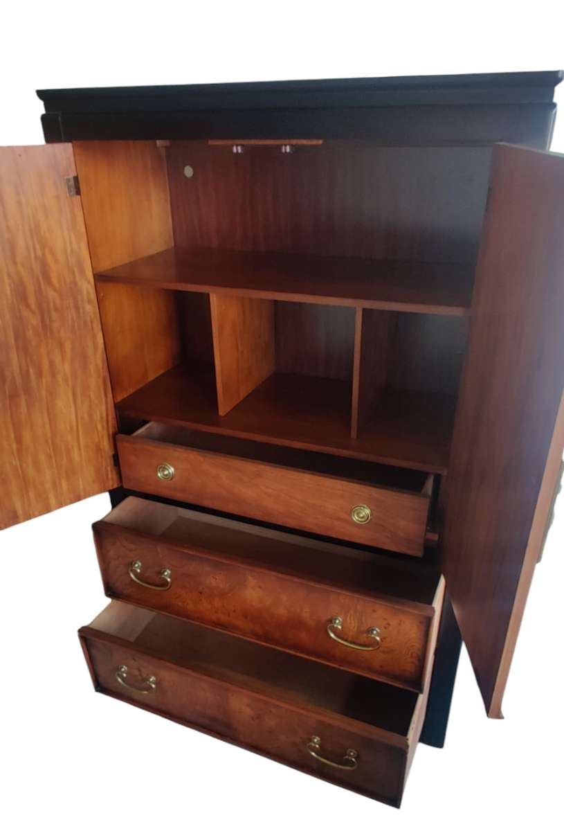 Chinoiserie Armoire Dresser by Stanley Vintage Asian Tallboy