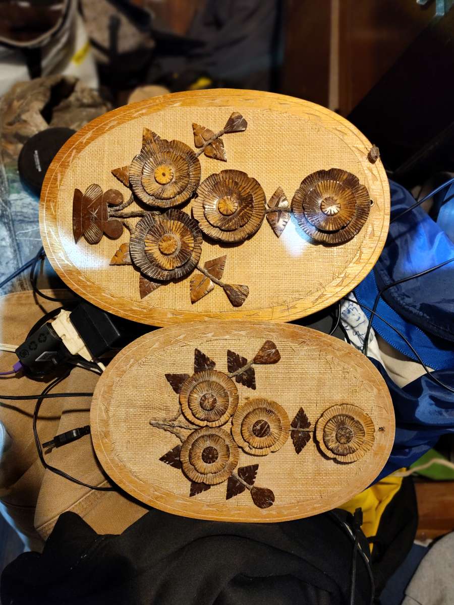 set of 2 3D handmade and carved Made in Philippines