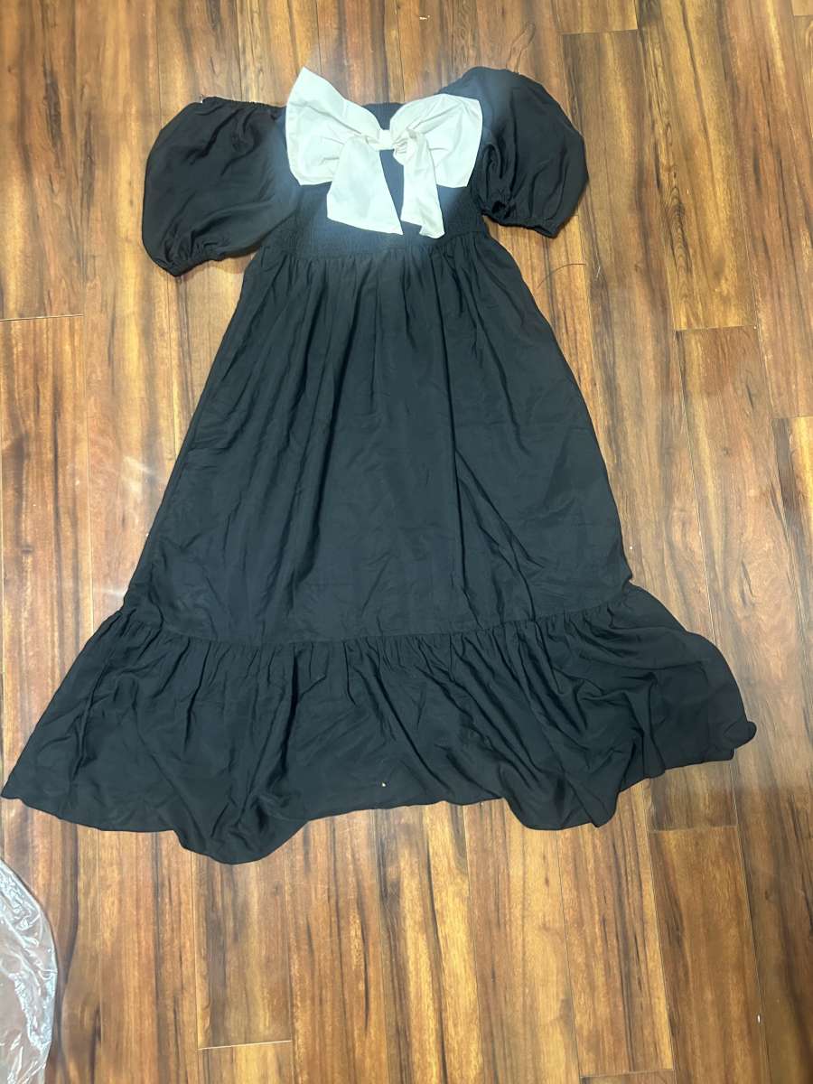 Long black Vintage Summer dress