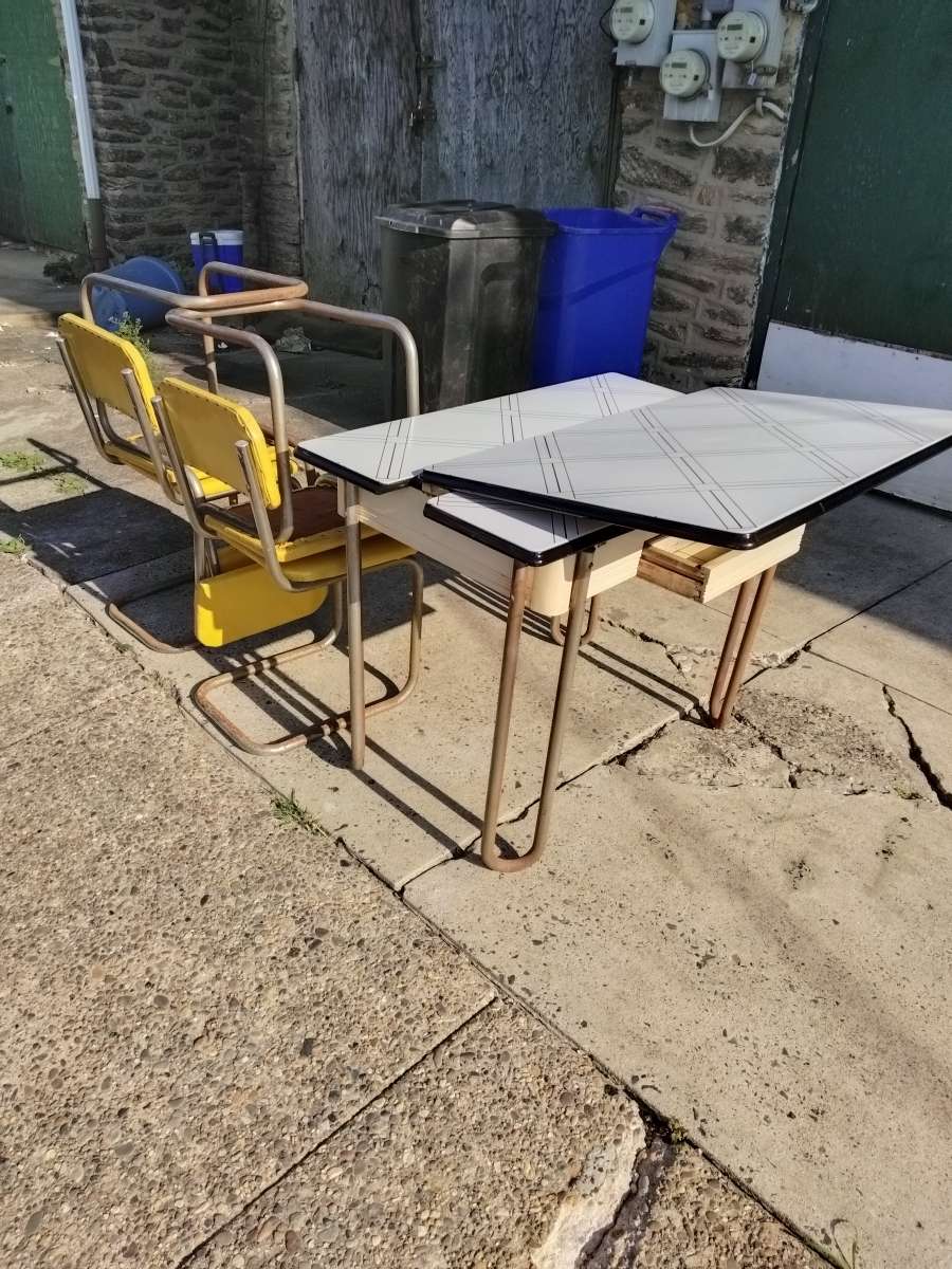 Vintage Enamel dinner table