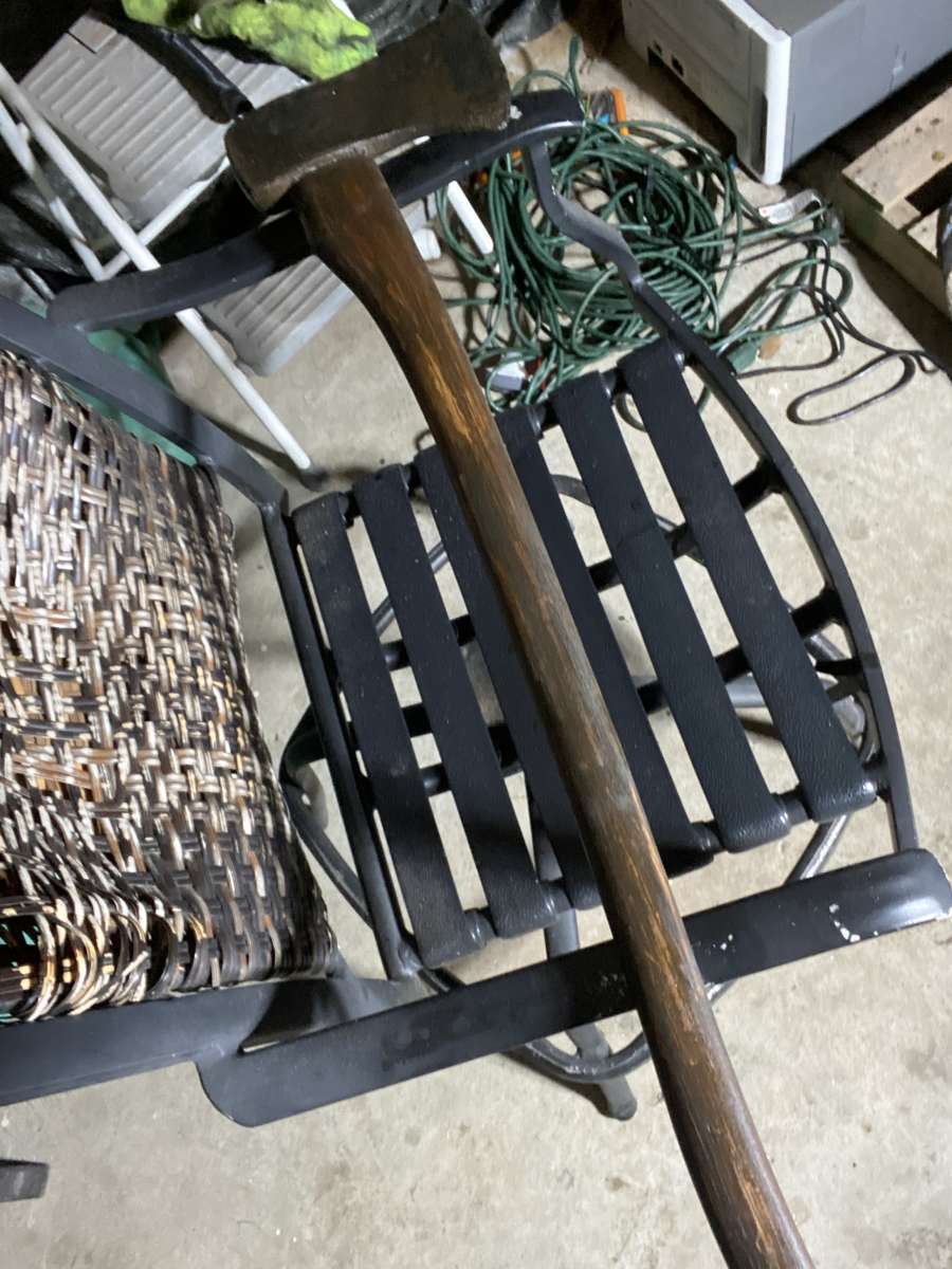 restored 1896 antique felling axe