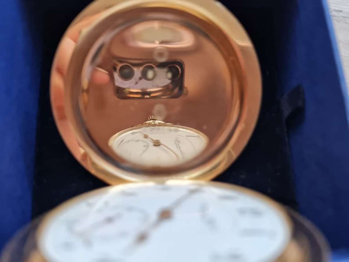 RARE FANCY HAND SOLID 14 K GOLD IWCSchaffhausen Pocket Watch