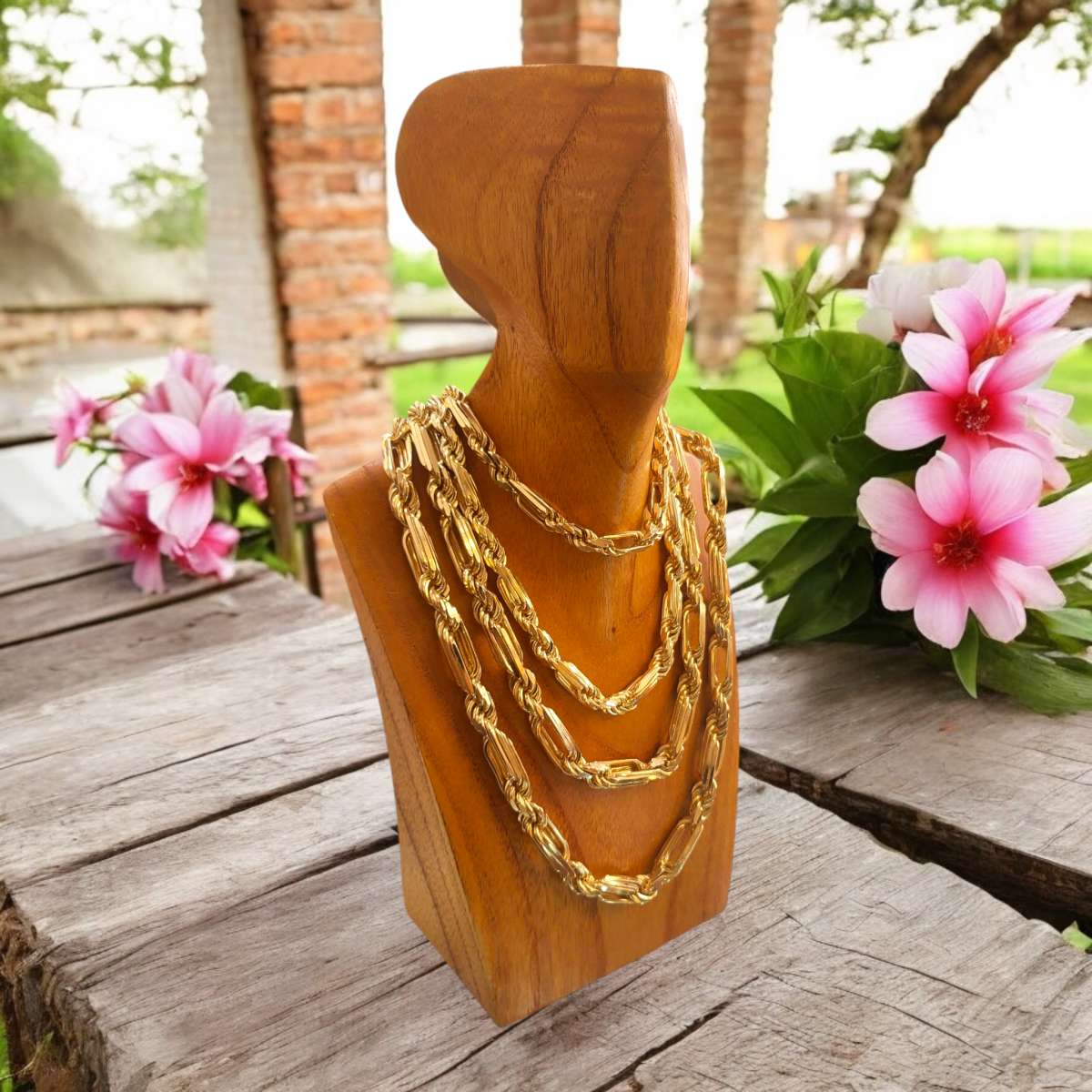 Luxury Italian Milano gold over silver chains available