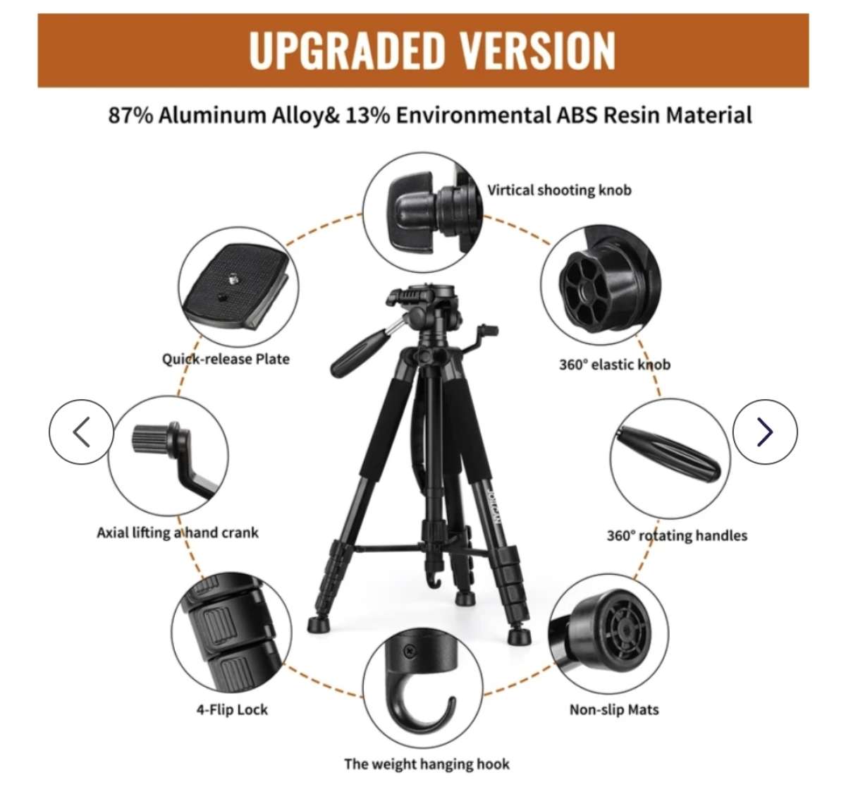 JOILCAN 75 Camera Tripod Tripod for Camera Stand