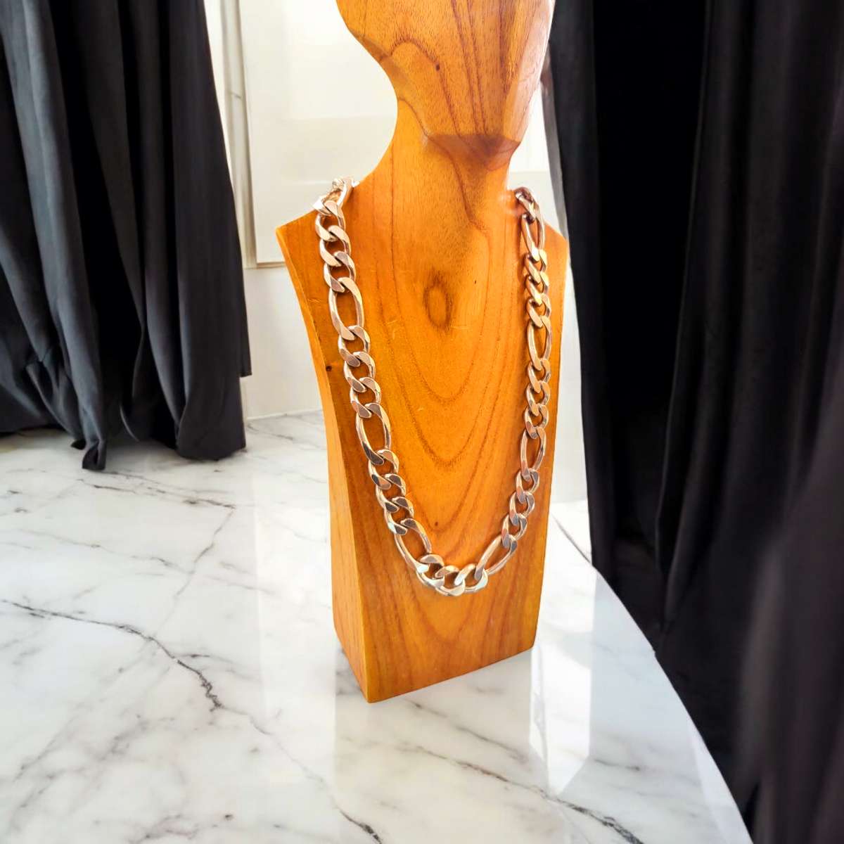 Solid Sterling silver Figarope Chain 290 grams