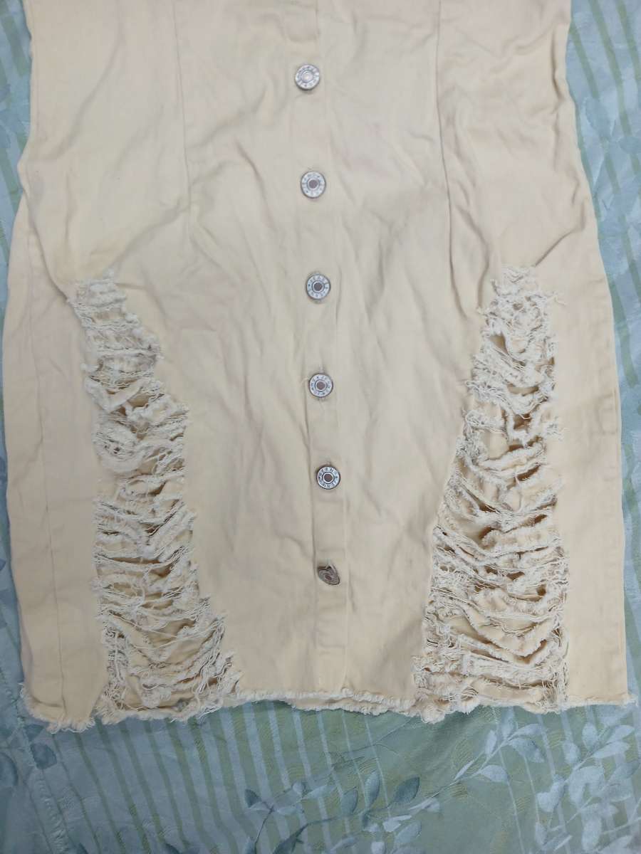 1 piece shirt shirt with factory rips