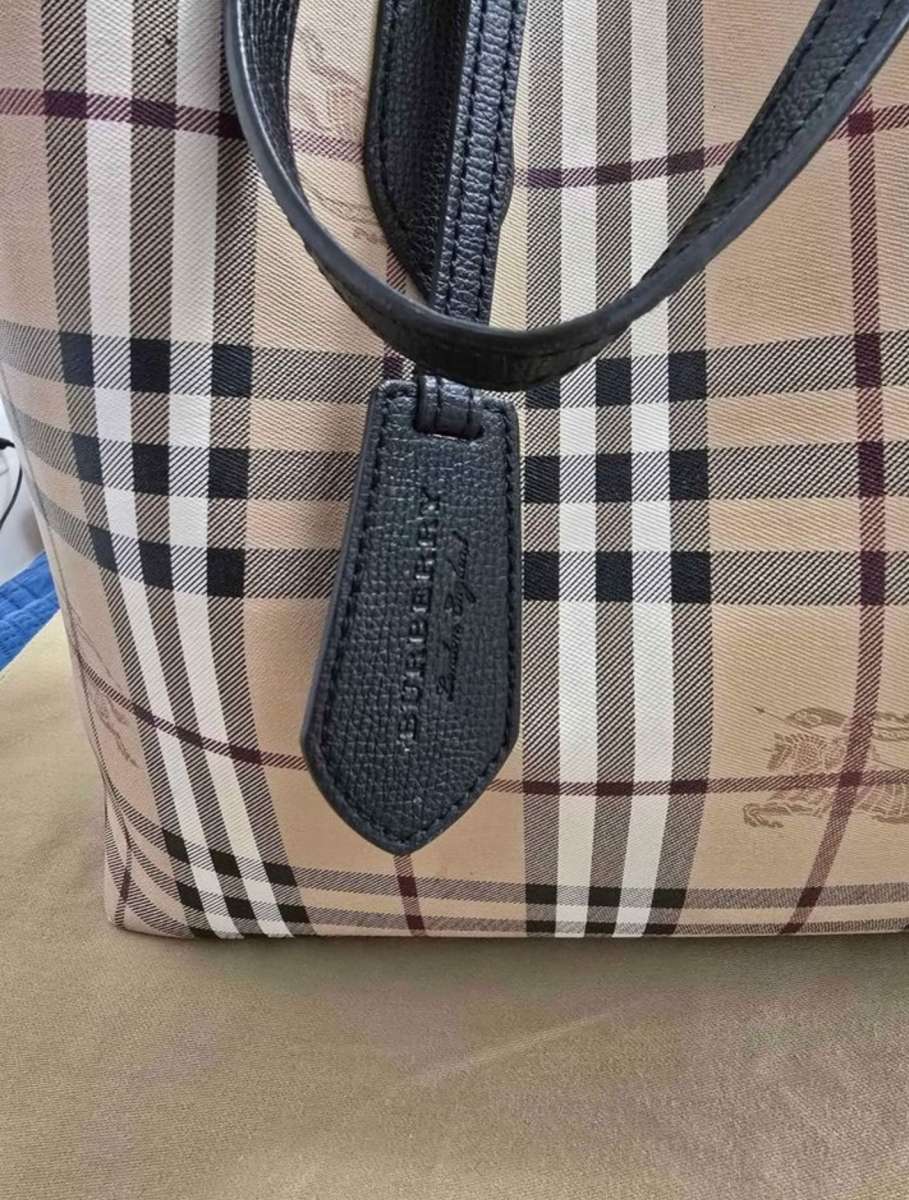 authentic burberry tote and wallet