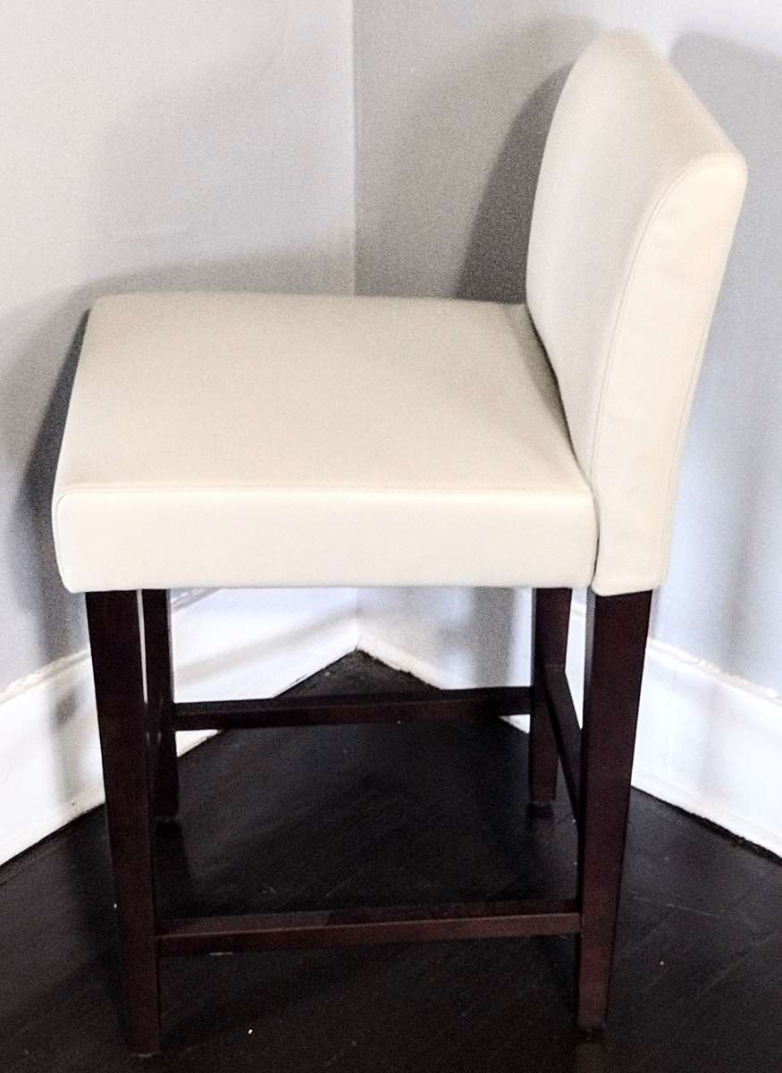 Elijah Light Gray Faux Leather Bar Counter Stool