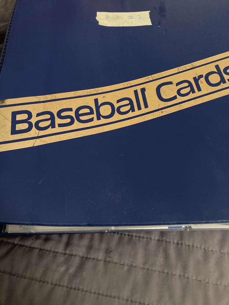 binder of baseball cards