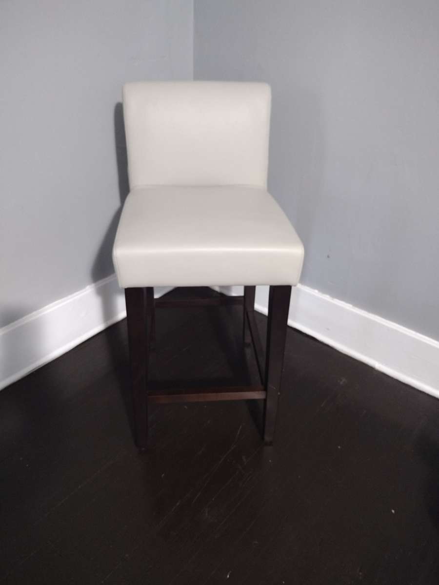 Elijah Light Gray Faux Leather Bar Counter Stool