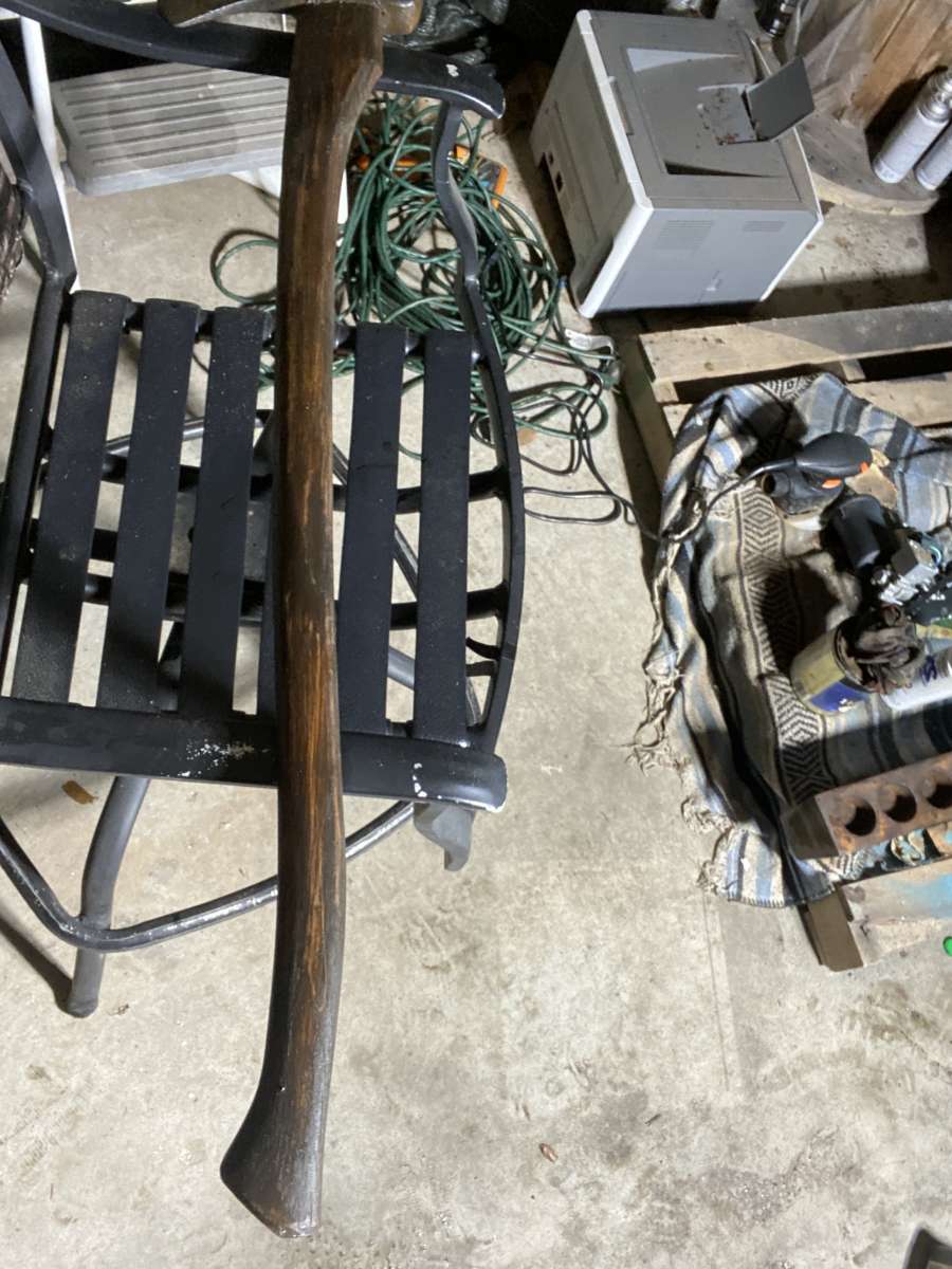 restored 1896 antique felling axe