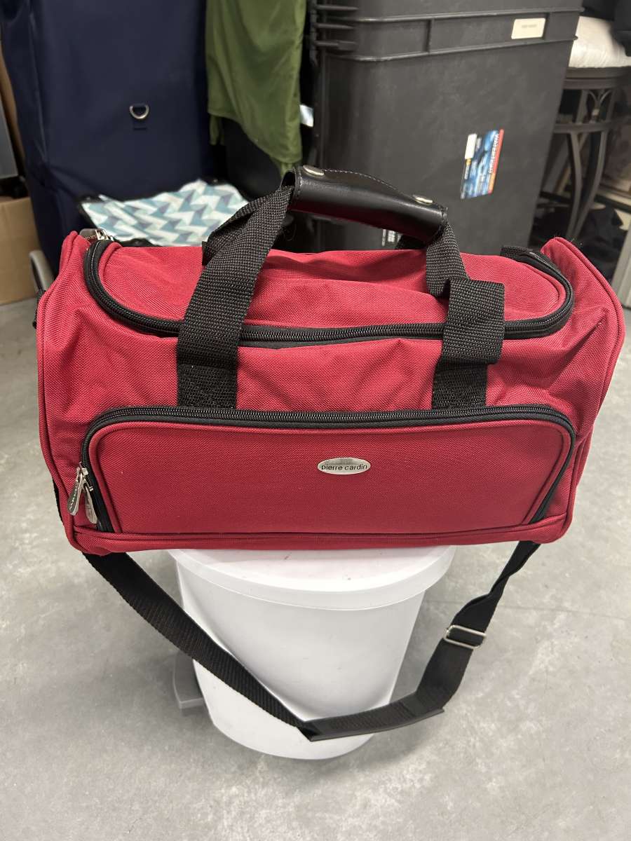 PIERRE CARDIN RED DUFFLE BAG FOR MEN OR WOMEN
