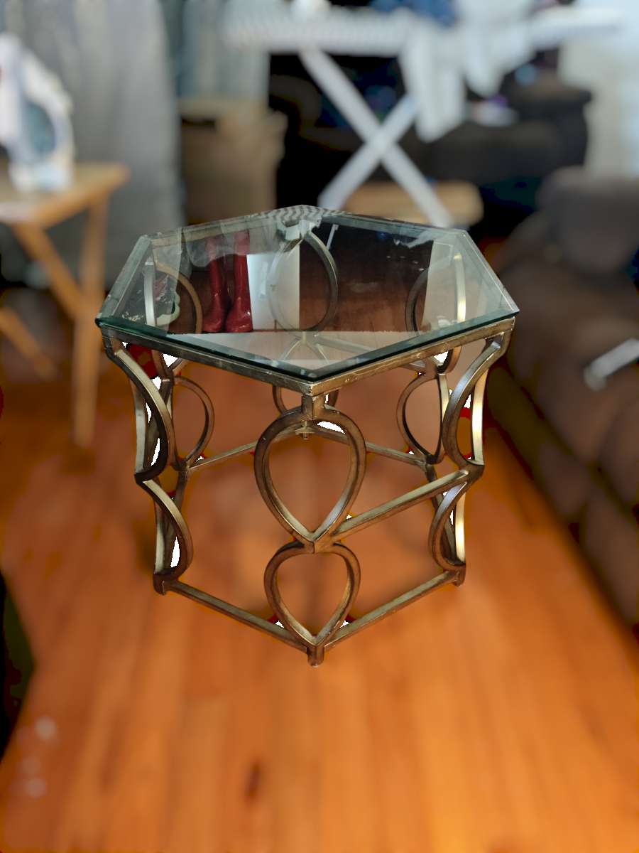 Glass Metal Center Table