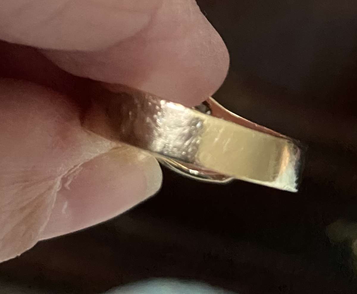 Custom made 14 karat gold diamond ring