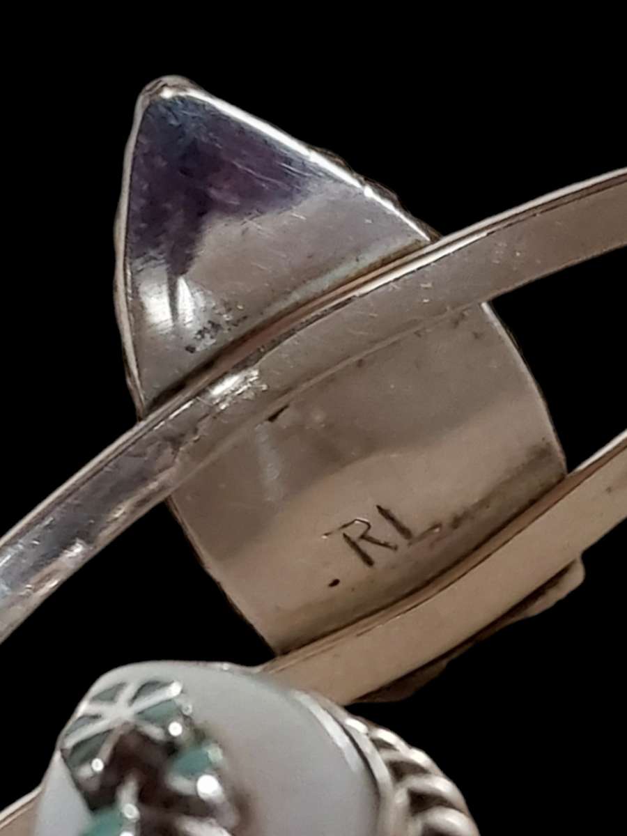 Native American Handmade Sterling Silver Mother of Pearl