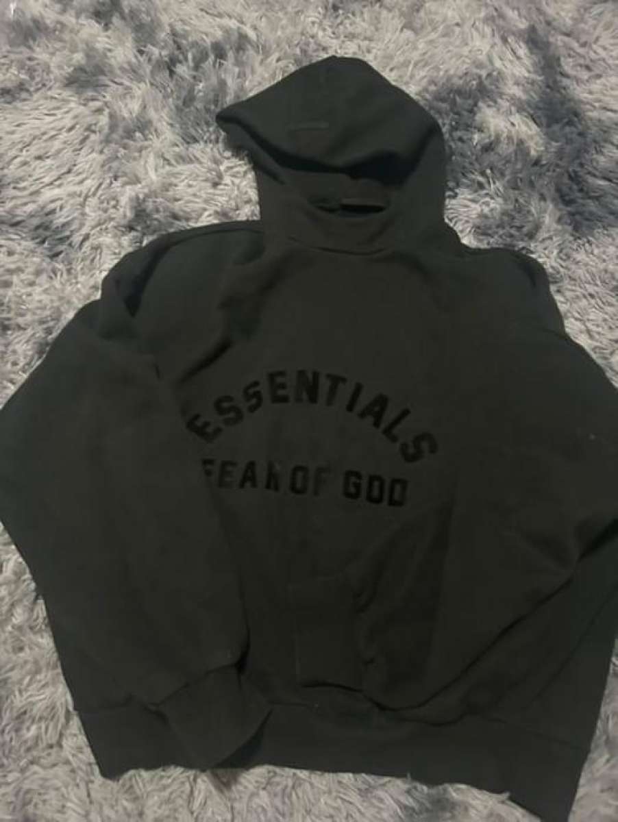 Black Essentials Hoodie text me before buying