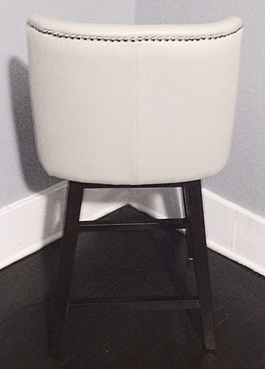 Asher Light Gray Swivel Nailhead Trim Counter Stool Set of 3