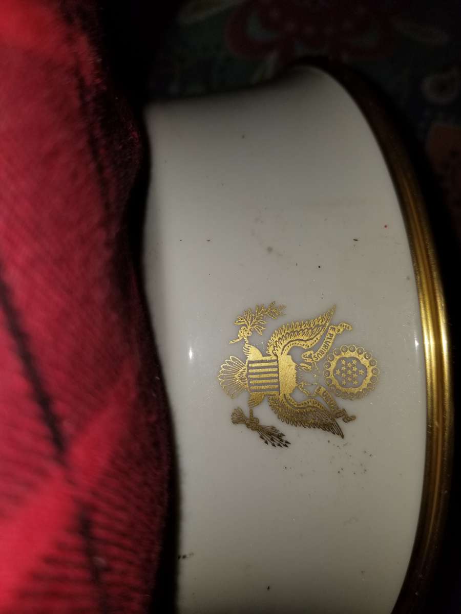 congress stamped serving bowl