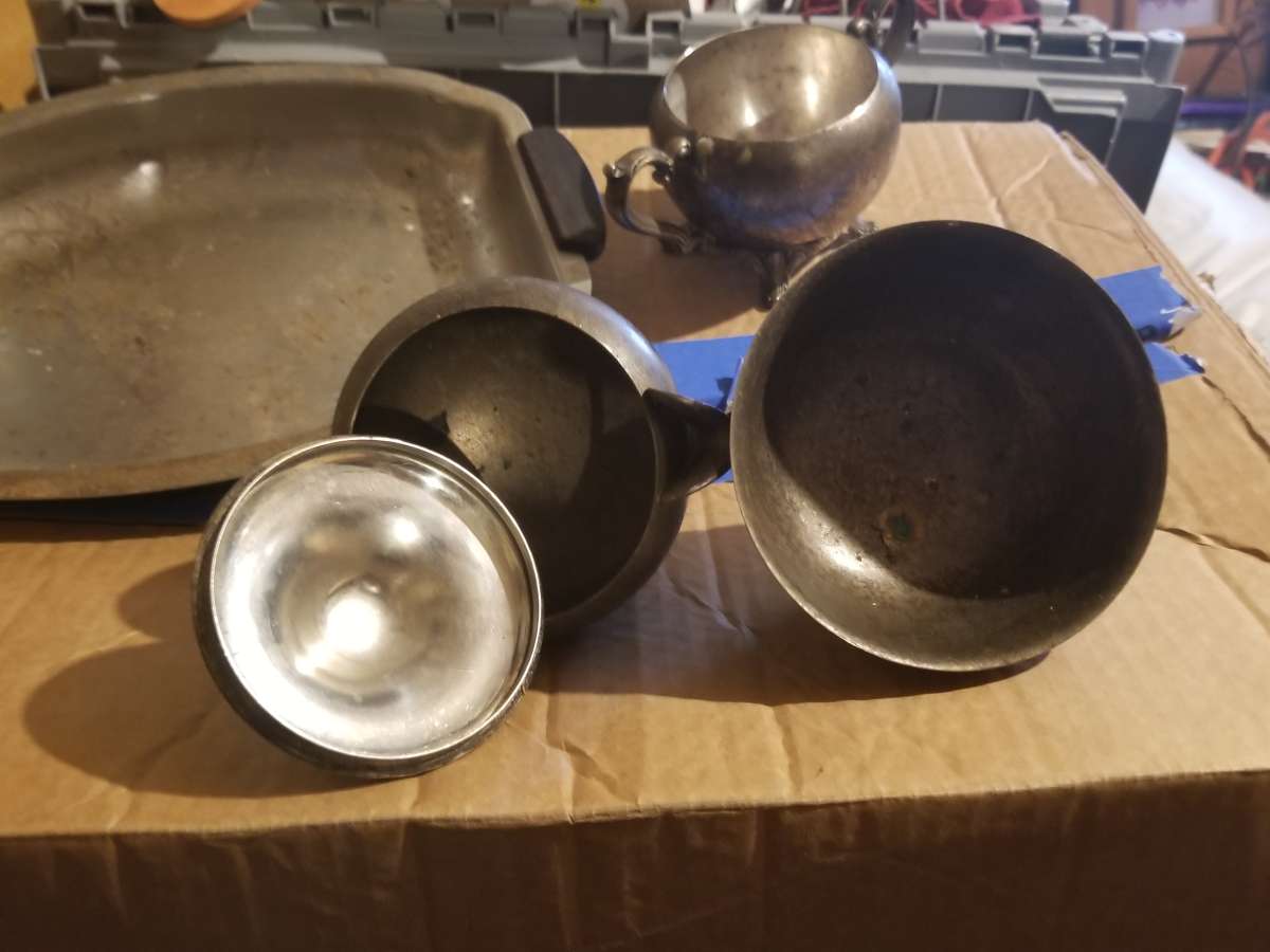 Silver plate tea set