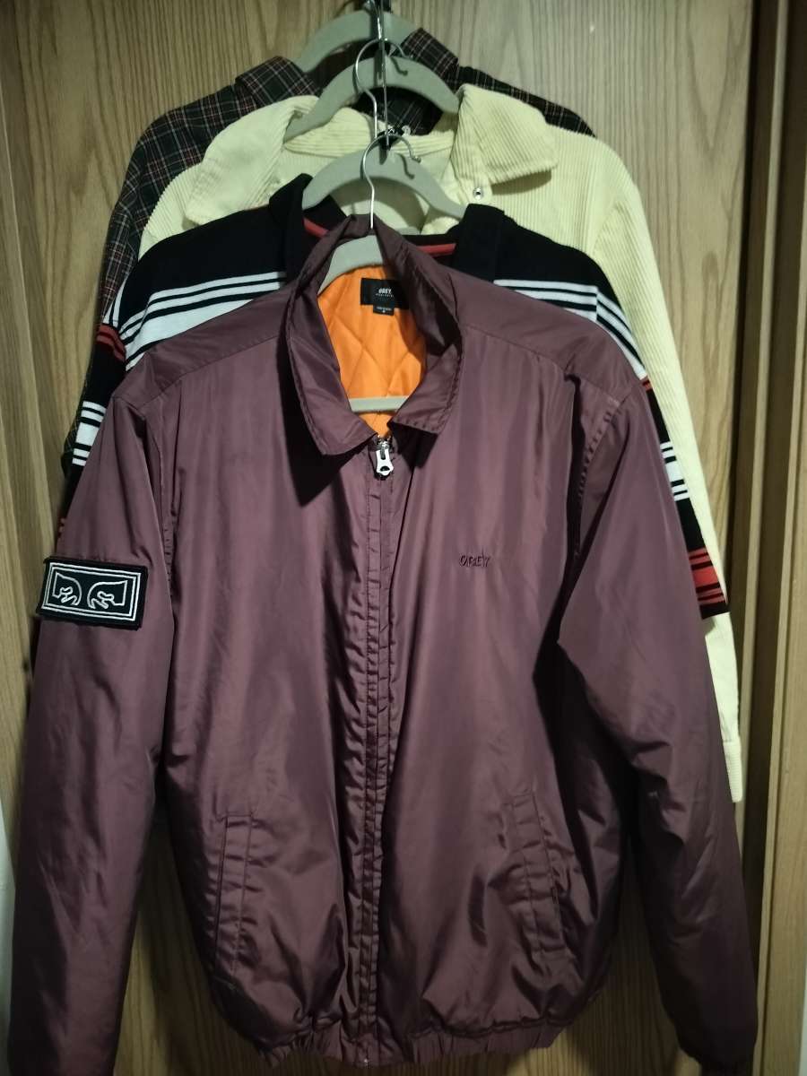 Obey Jacket and misc shirts