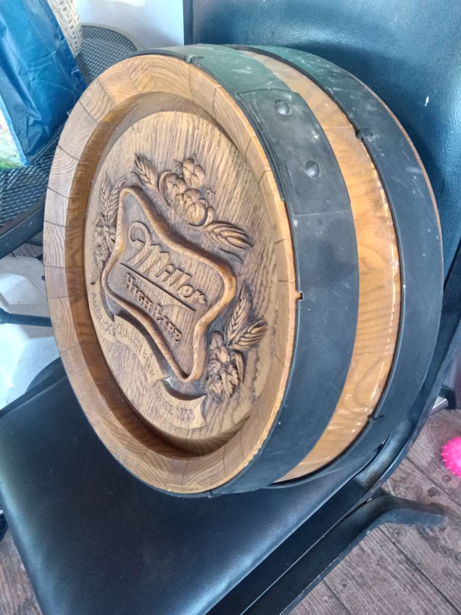 miller light barrell sign