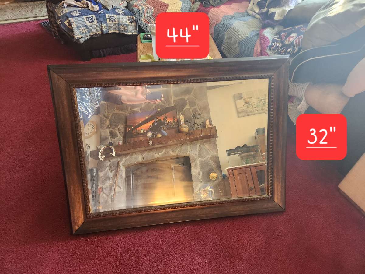 Large framed mirror