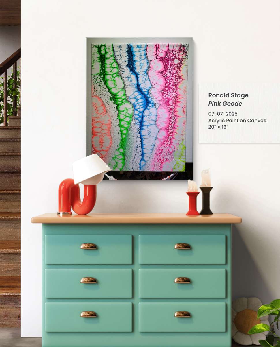 Beautiful Neon acrylic painting