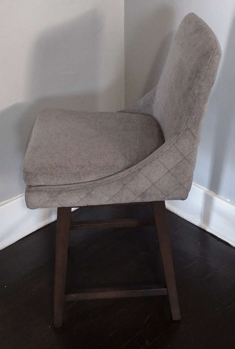 Lissa Fog Fabric Swivel Counter Stool Set