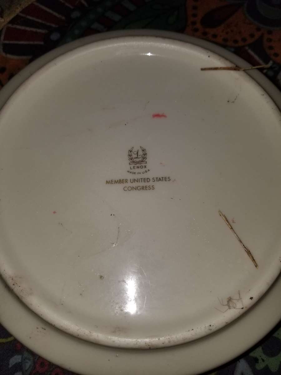 congress stamped serving bowl