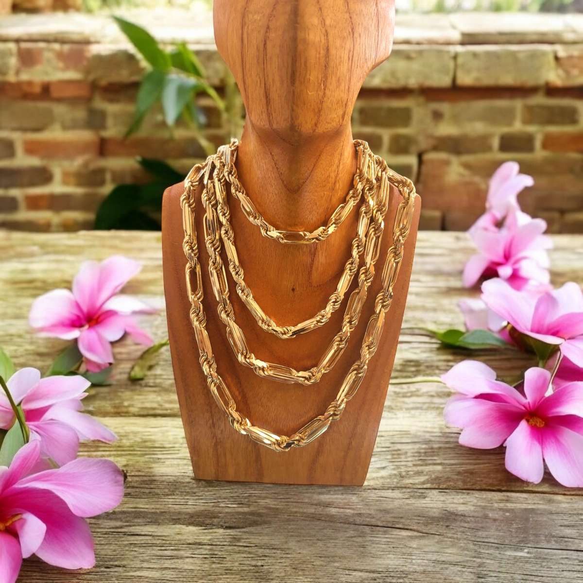 Luxury Italian Milano gold over silver chains available