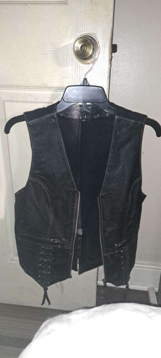 HARLEY DAVIDSONleather tassle coat and vest