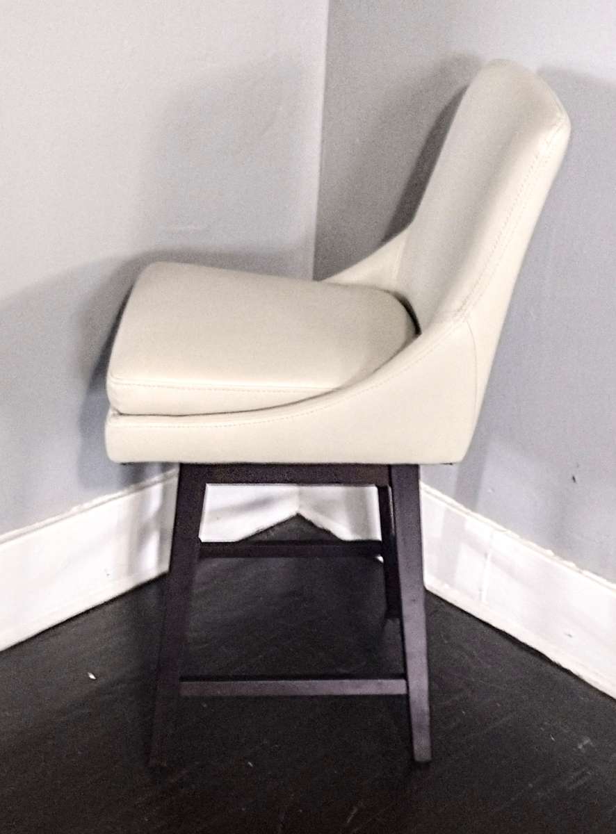 Lissa Light Gray Faux Leather Swive rCounter Stool Set