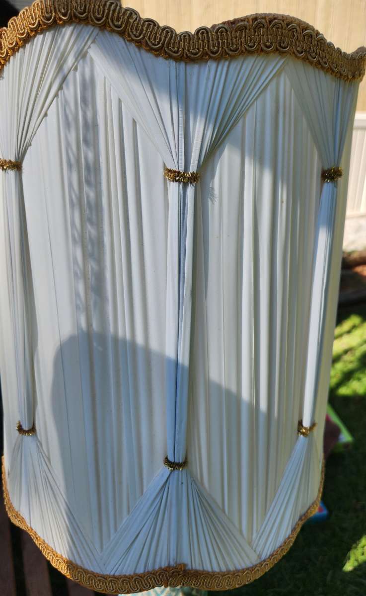 Vintage Lamp Pinch Pleat Drum Lamp