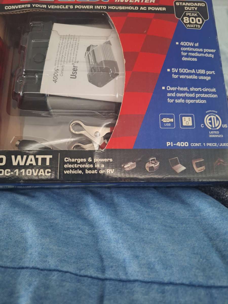 et power on the go with the Duralast 400 Watt Power Inverter