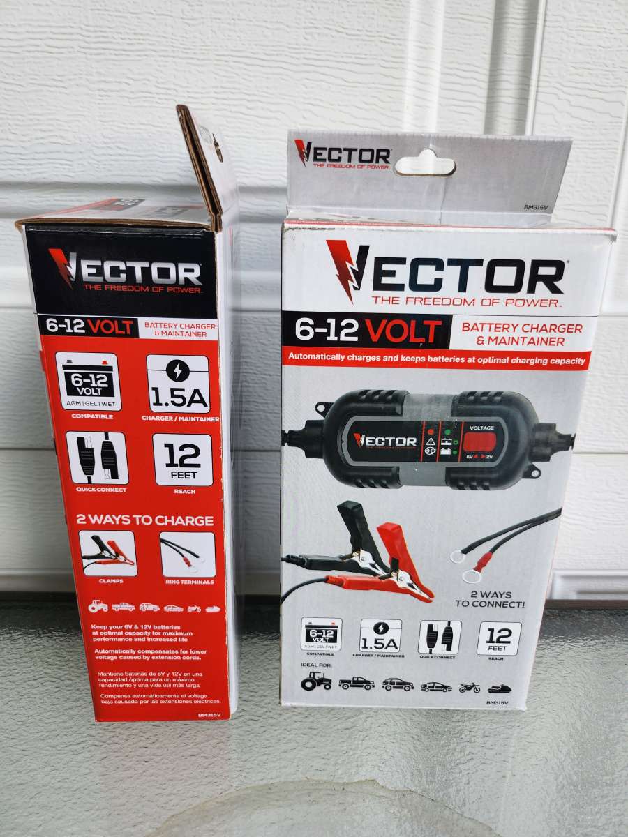 Vector 6 and 12 Volt Battery Charger and Maintainer