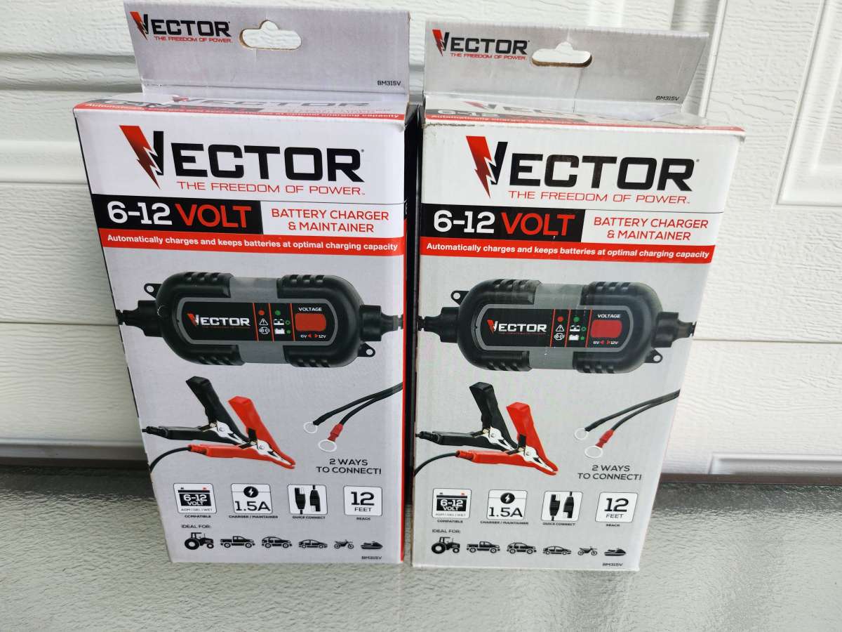 Vector 6 and 12 Volt Battery Charger and Maintainer