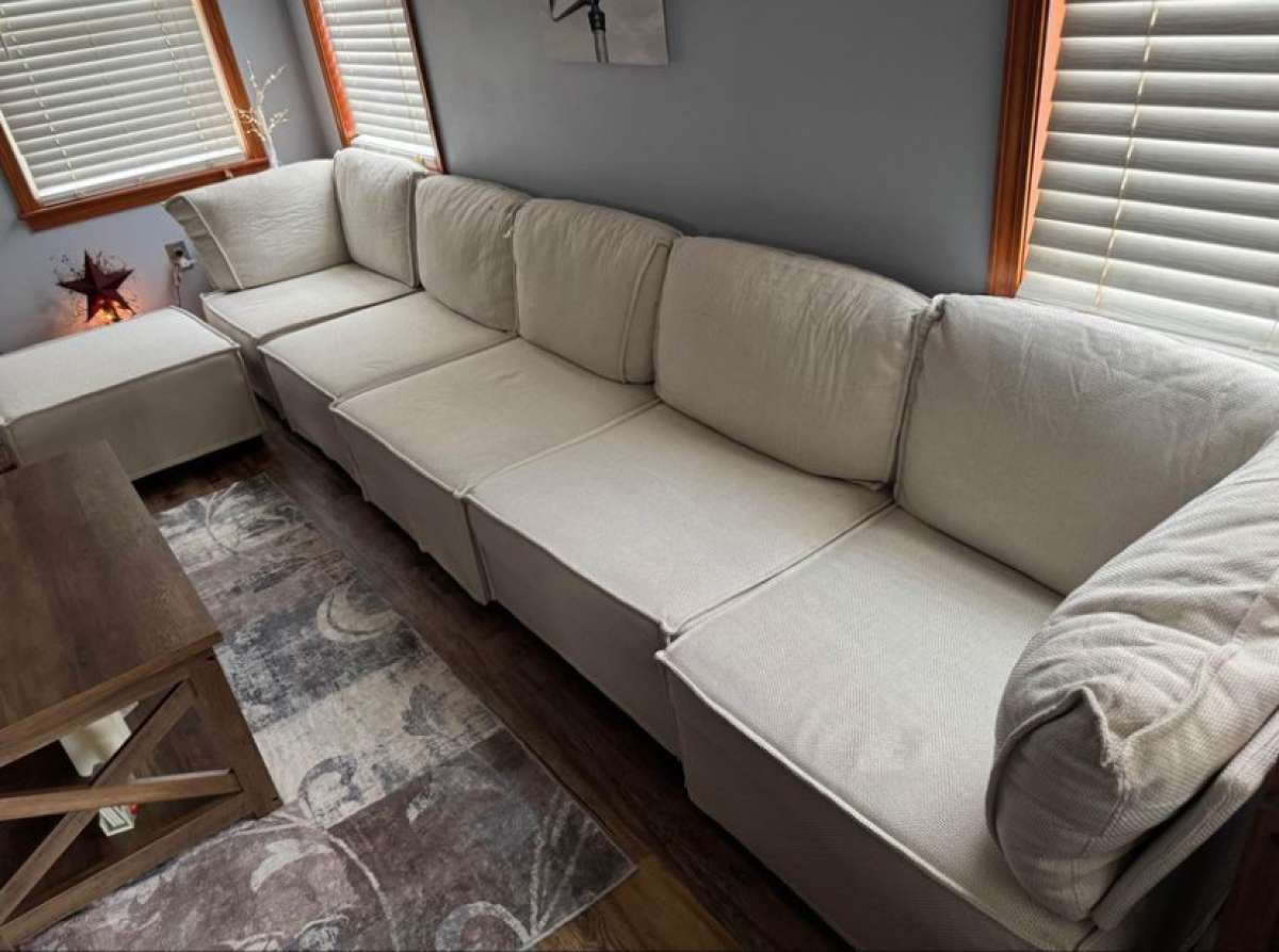 5 Piece Sectional wsquare otterman