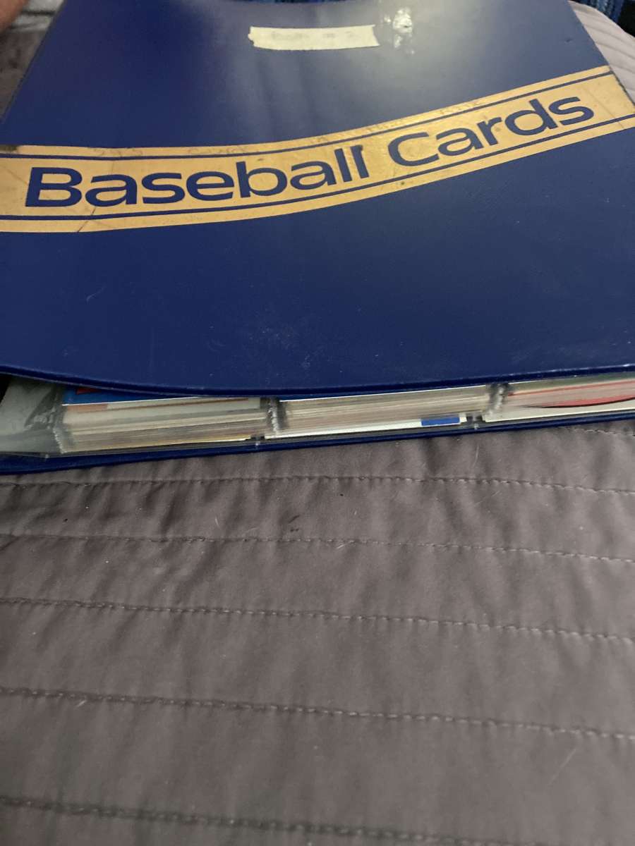 binder of baseball cards