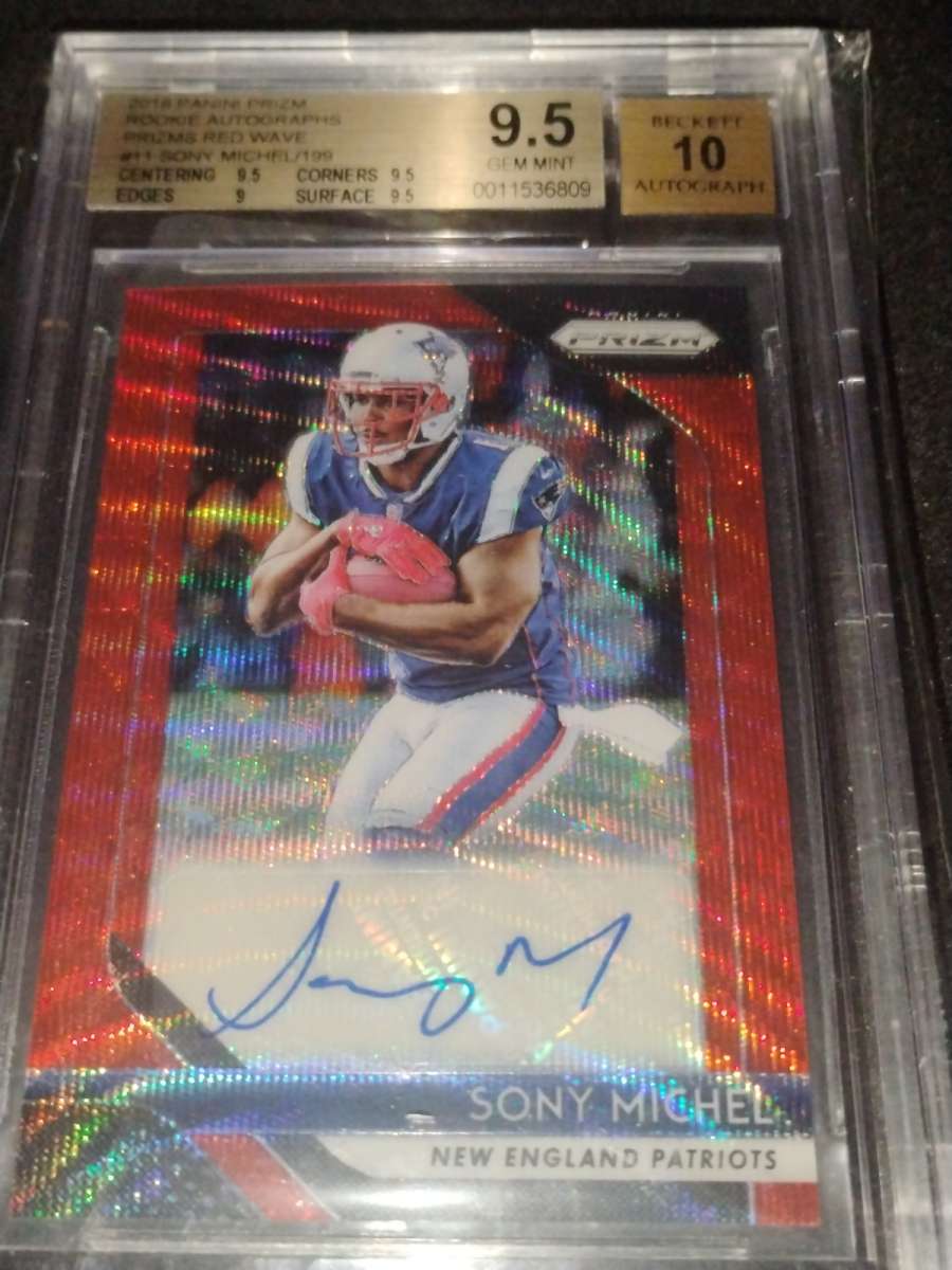 Sony Michel Graded Autograph Football Card