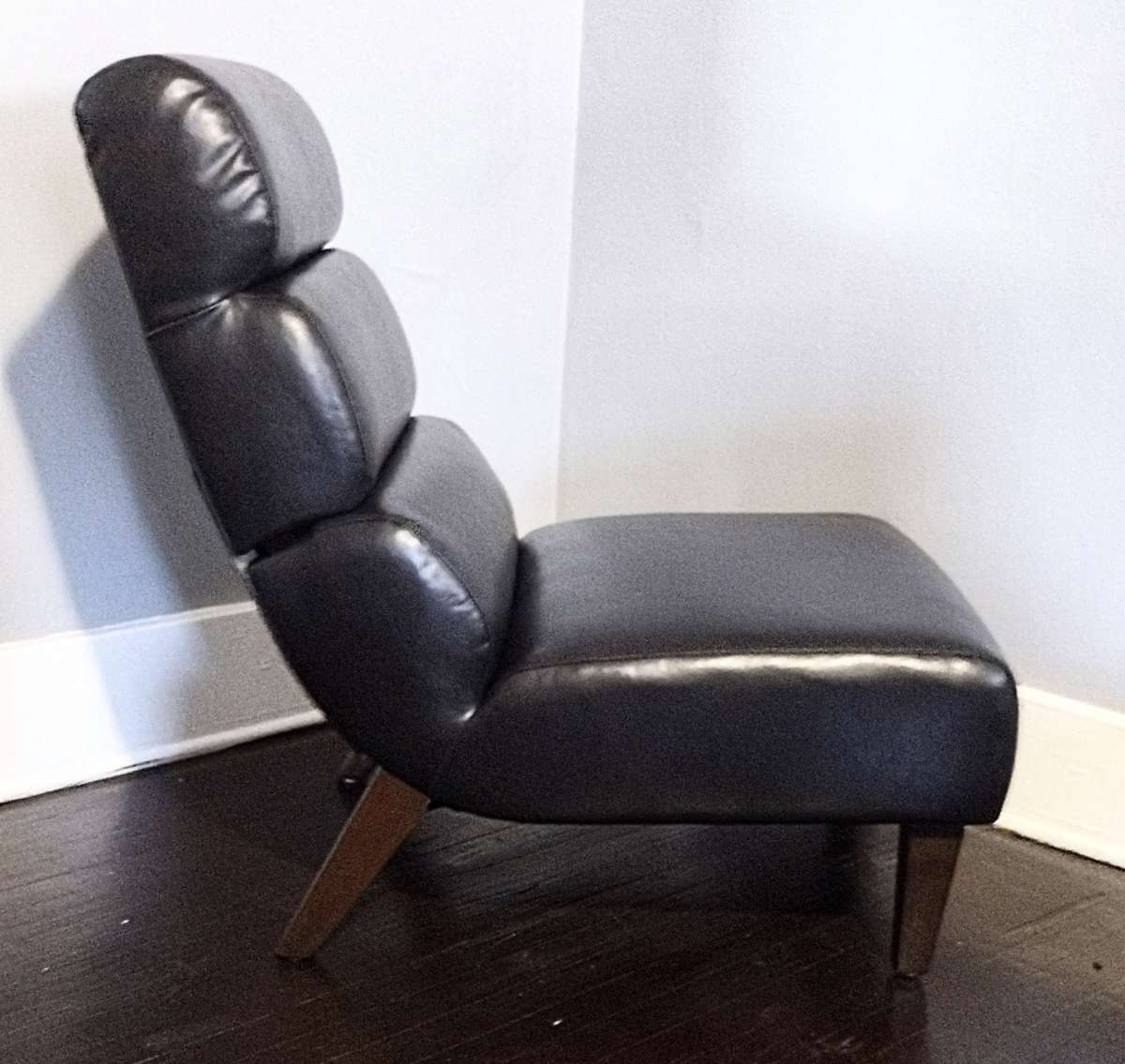 Black Faux LeatherAccent Chair NEW
