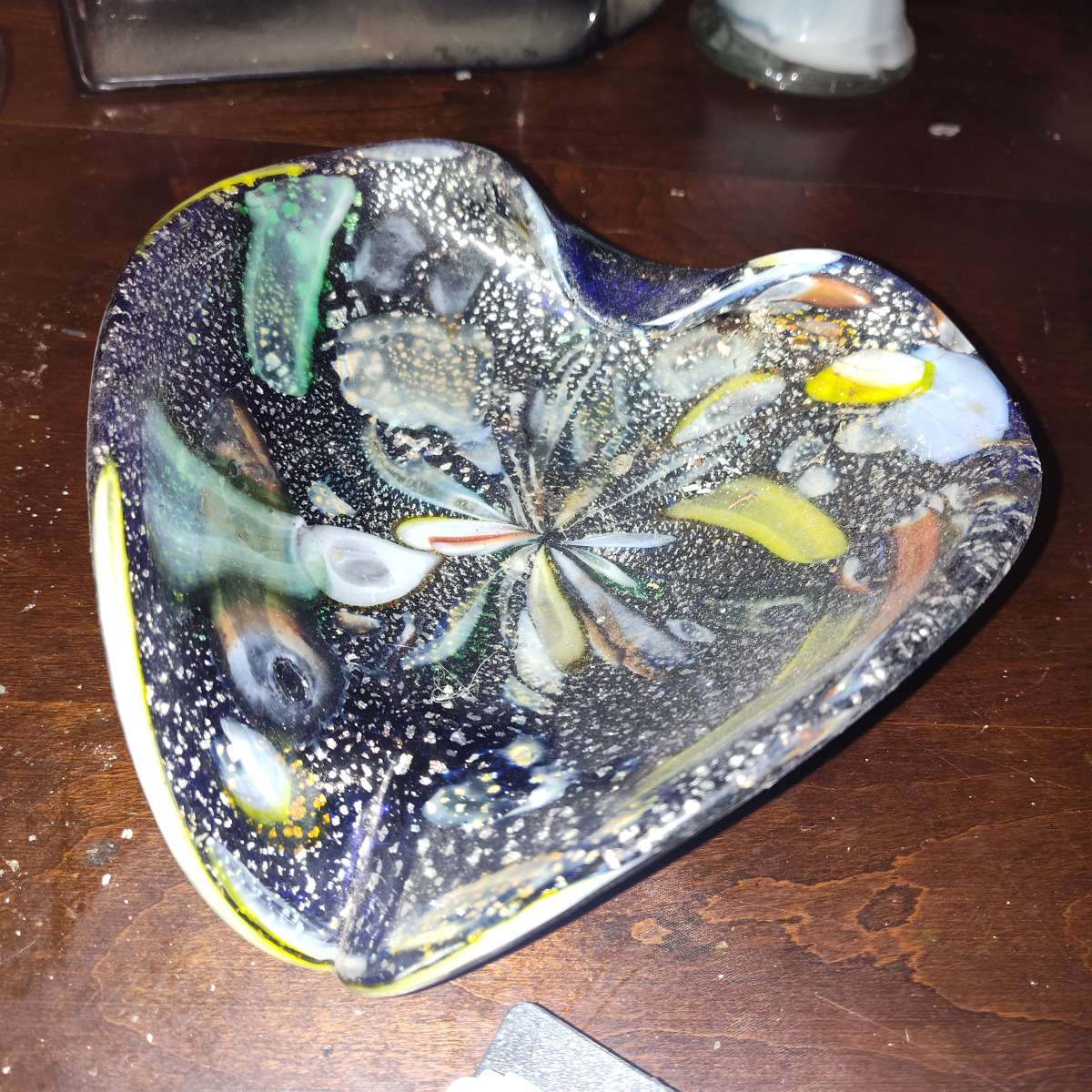 vintage 1950s Murano glassdish