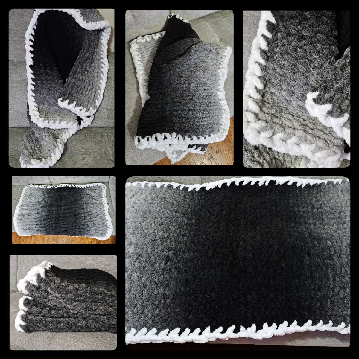 Black Ombre Throw