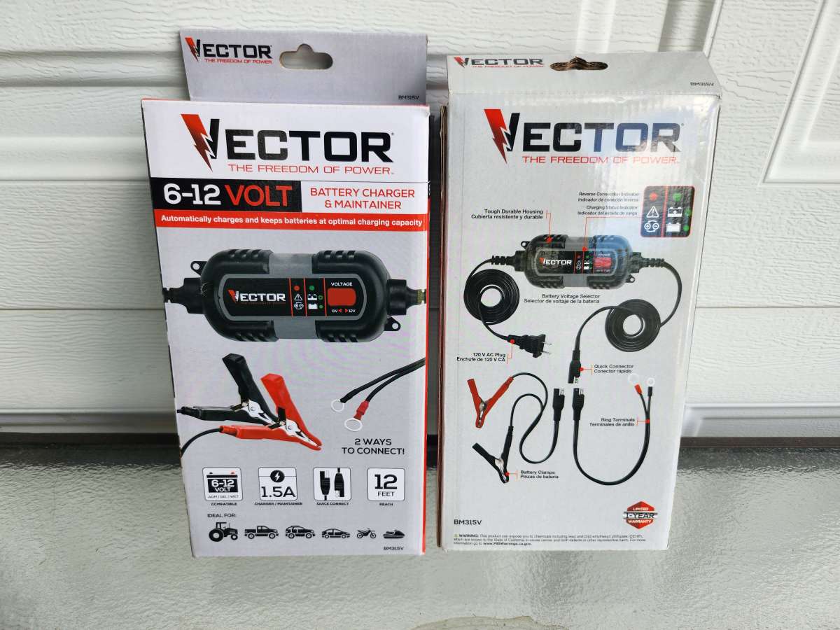 Vector 6 and 12 Volt Battery Charger and Maintainer