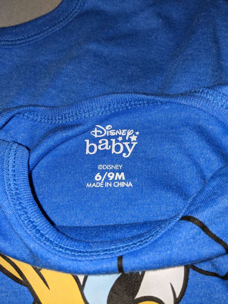 6 to 9 months Donald Duck onesie