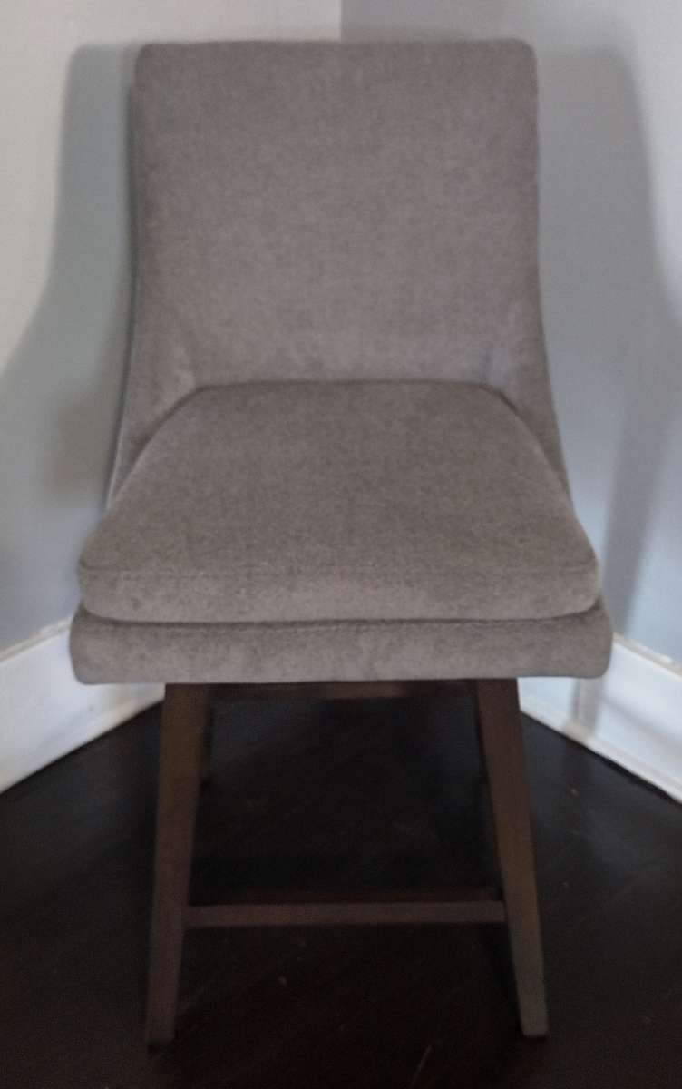 Lissa Fog Fabric Swivel Counter Stool Set